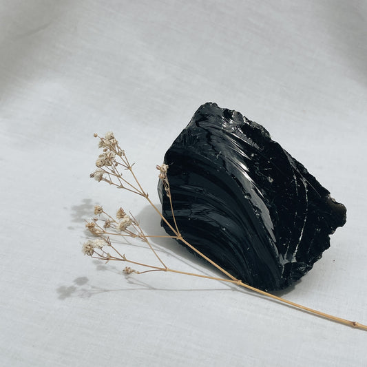 Raw Obsidian + Bag